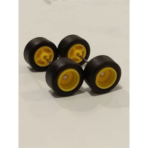 Rubber Wheels Yellow Short Axle Mm Hot Wheels Matchbox Shopee Malaysia