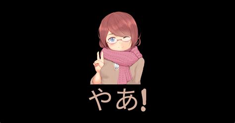 Hi Anime Cute Girl Anime Manga Sticker Teepublic