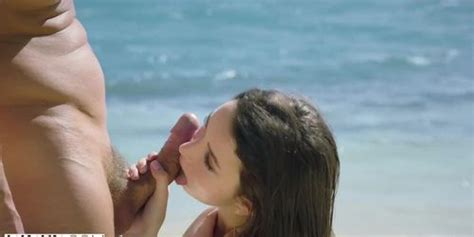 VIXEN Model Has Incredible Passionate Sex On The Beach Ellie Leen