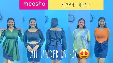 Meesho Tops Haul Under Rs Meesho Summer Collection Trendy Meesho