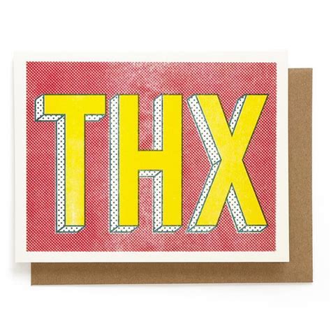 Thx Thank You Card — Local Notables T Shop