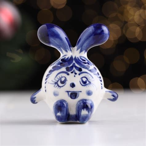 Игрушка ёлочная «Зайка шарик»