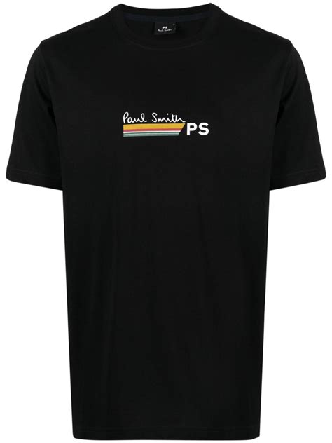 Ps Paul Smith Logo Print Cotton T Shirt Farfetch