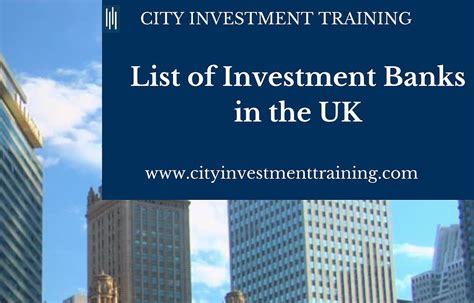 list  investment banks   uk