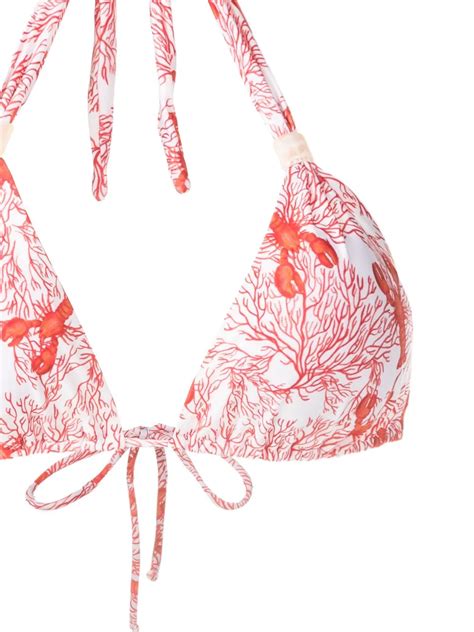 Brigitte Sea Life Print Bikini Set In Red ModeSens
