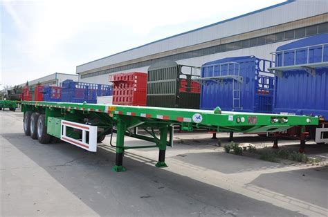 China Tri Axle Flatbed Trailer Manufacturers Factory Good Price Tri