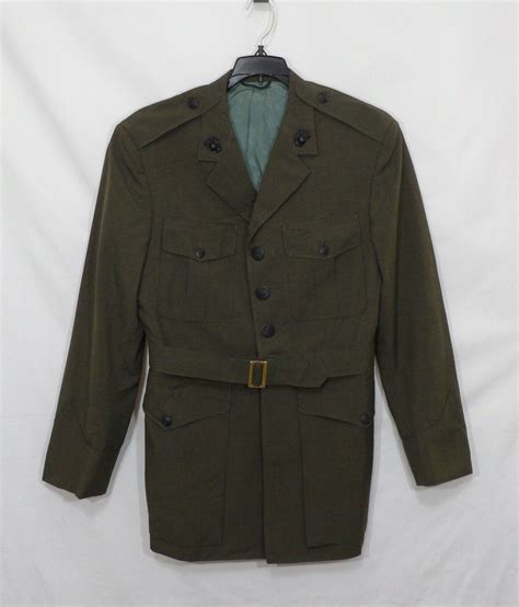 Vintage Usmc Officer Alpha Coat Saco Uniforms 43 Long Military Marines