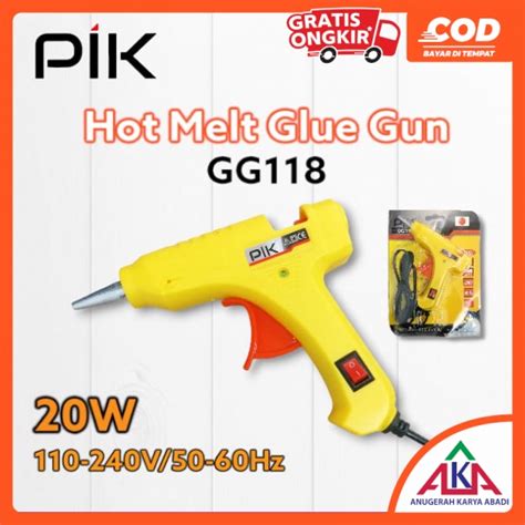 Jual Glue Gun Pistol Lem Tembak Pik Gg W Hot Melt Glue Gun Warna Random Shopee Indonesia