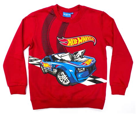 Ripley POLERA MANGA LARGA ALGODÓN NIÑO HOT WHEELS ROJO HWS