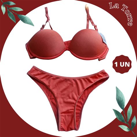 Conjunto Lingerie Unidade Conjuntos Calcinha E Suti Shopee Brasil