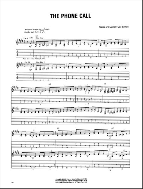The Phone Call Guitar Tab Zzounds