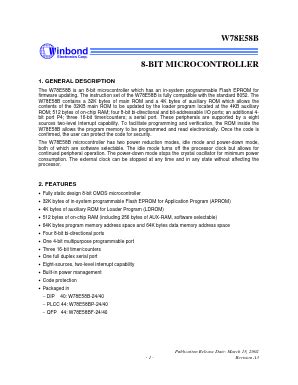 W78E58B-24 Datasheet PDF - Winbond