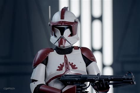 Hot Toys Star Wars The Clone Wars 1 6th Scale Clone Commander Fox Collectible Figure Image