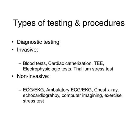 types  testing procedures powerpoint