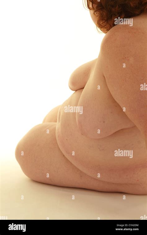 Fat Nude Woman Sitting On The Floor Stock Photo Alamy