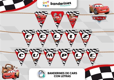 Los Mejores Banderines De Cars Con Letras Para Imprimir Descarga