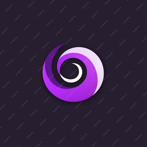 Premium Photo A Purple And Black Logo With A Spiral In The Center