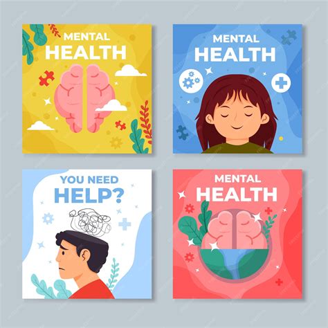 Premium Vector | Mental health awareness social media post