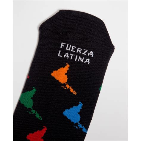 Meia Mapinhas Preta Fuerza Latina