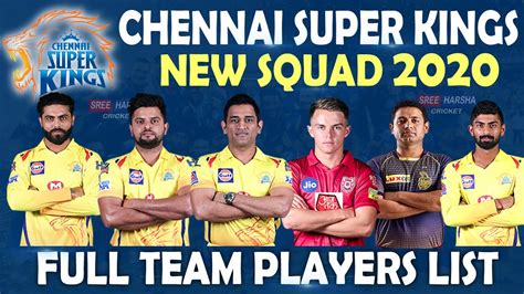 Ipl 2020 Chennai Super Kings New Squad Csk Full Players List Csk