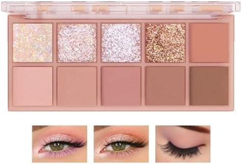 Amazon LZYLLS 10 Shades Nude Matte Eyeshadow Palette Shimmer Naked Eyeshadow Palette Eye