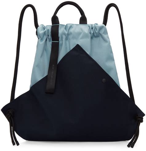 Issey Miyake Men Blue Kinchaku Backpack Ssense Uk