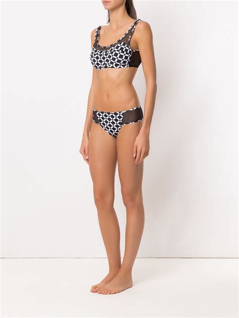Amir Slama Printed Bikini Black FARFETCH