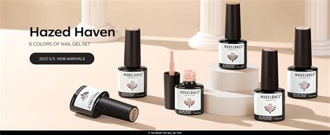 Modelones Gel Nail Polish Set Colors Nude Neutral Gel Polish Skin Tone Cashmere Pink Glitter