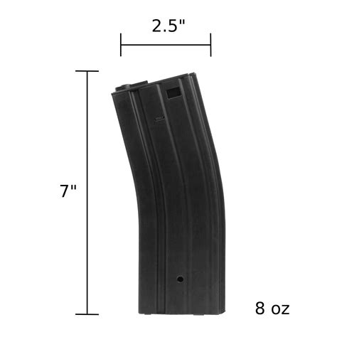 ARCTURUS M4/M16 Metal 30/130Rds Variable-Cap EMM Magazine (QPQ) [5PACK ...