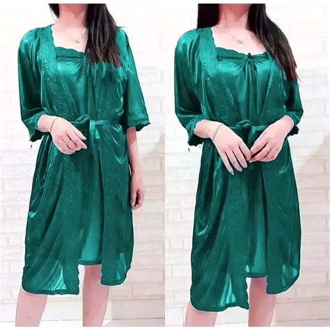 Jual Baju Tidur Kimono Lingerie Sexi In Jumbo Tricot Satin Import Shopee Indonesia