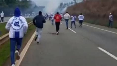 Torcidas De Palmeiras E Cruzeiro Brigam Em Rodovia A Caminho De Jogos