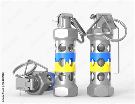 Flashbang grenades, light sounding ammunition or bombs with Ukrainian ...