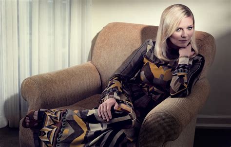 Wallpaper Pose Kirsten Dunst Model Makeup Dress Actress Hairstyle Blonde For Mobile And