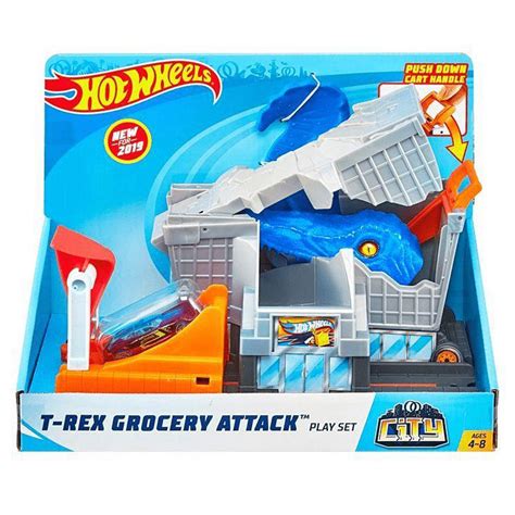Hot Wheels Conjunto City Ataque Do T Rex Na Mercearia Gbf92 Mattel Pistas Magazine Luiza