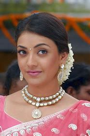 ThePhotoZone Hot South Actress Kajal Agarwal Pink Saree Photos