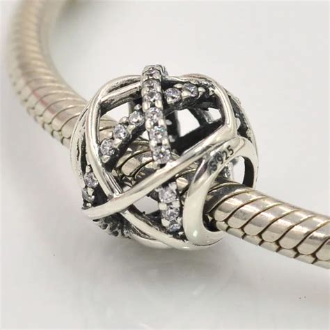 HOT Fits Pandora Charms Bracelet 925 Sterling Silver Bead Sparkling