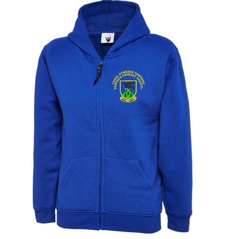 Gendros Primary School Zipped Hoodie Makz