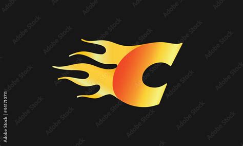 Letter C Fire logo icon design template elements. font, symbol ...