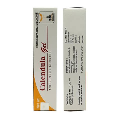 Sbl Calendula Gel Gm Natural Homeopathic Skin Soothing Gel Netmeds