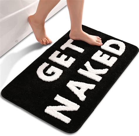 Amazon Get Naked Bath Mat Gray Get Naked Rug Shower Curtain Set Funny Bathroom Decor