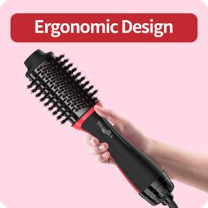 Amazon FSNEY Hair Dryer Brush In One Hot Air Straightener Brush With Negative Ion Anti