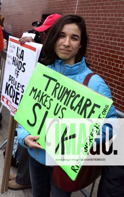 May 4 2017 New York New York U S An Anti Trump Protester Waits