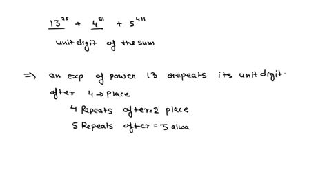 Solved Find The Units Digit For The Sum 1325 481 5411