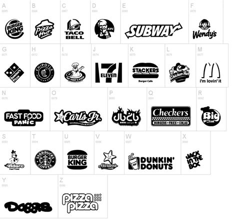 Fast Food Logos Font Upfonts