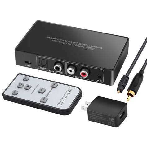 Digital to Analog Audio Converter with Remote, 192KHz/24bit Digital ...
