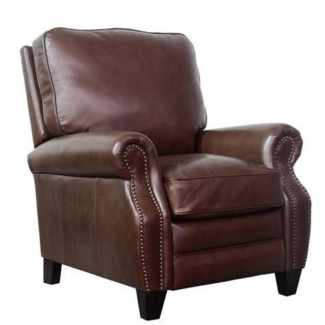 Terrill Leather Manual Recliner & Reviews | Birch Lane