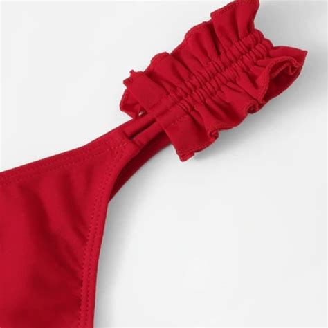 Twilight Gypsy Collective Swim Cheeky Sexy Red Ruffle String Bikini Poshmark