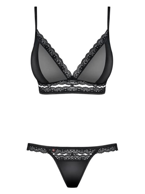 Sexy Completino Nero Trasparente Obsessive Lingerie