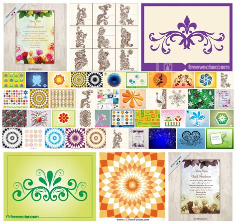 Flourishing Array Of 45 Flower Vector Designs