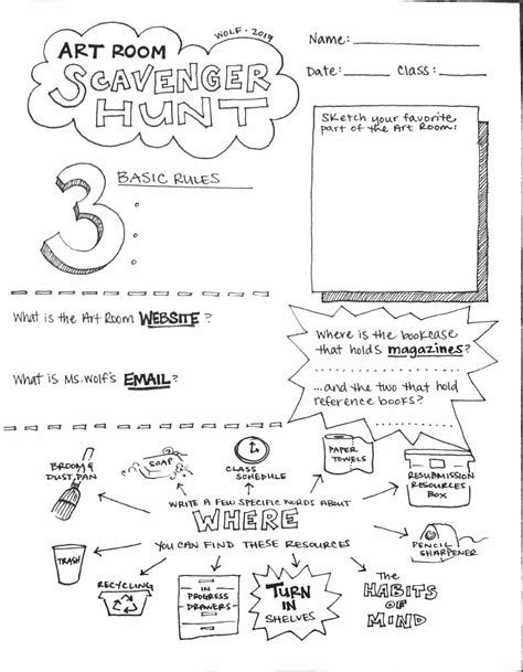 Art Room Scavenger Hunt Art Room Art Lessons Elementary Art